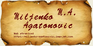 Miljenko Agatonović vizit kartica